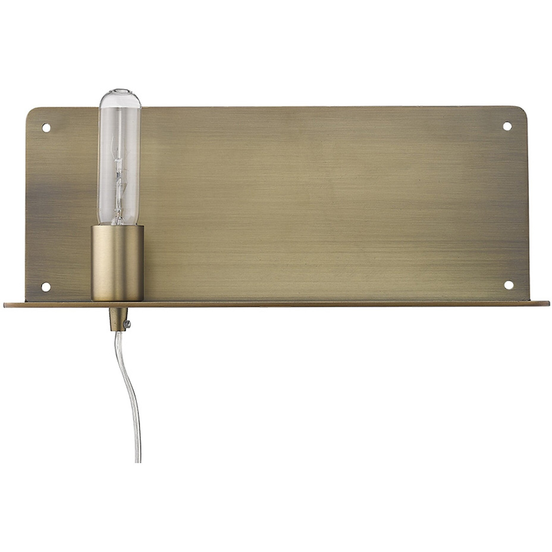 Xl Dull Gold Shelf Wall Light