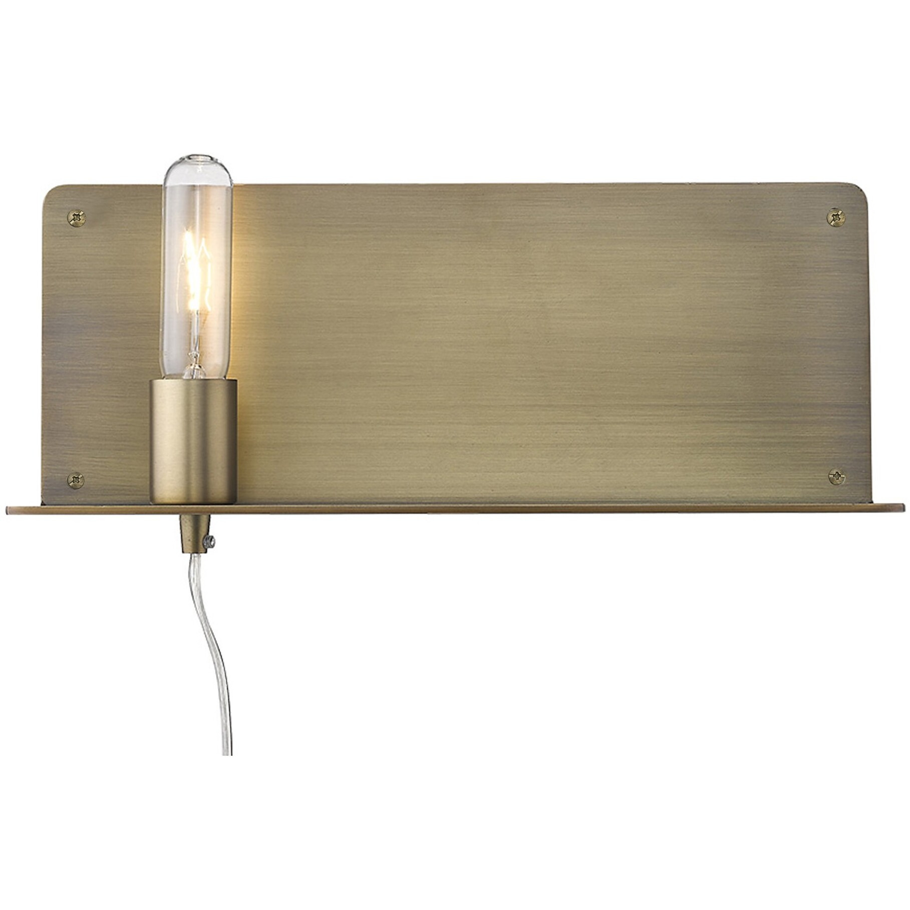 Xl Dull Gold Shelf Wall Light