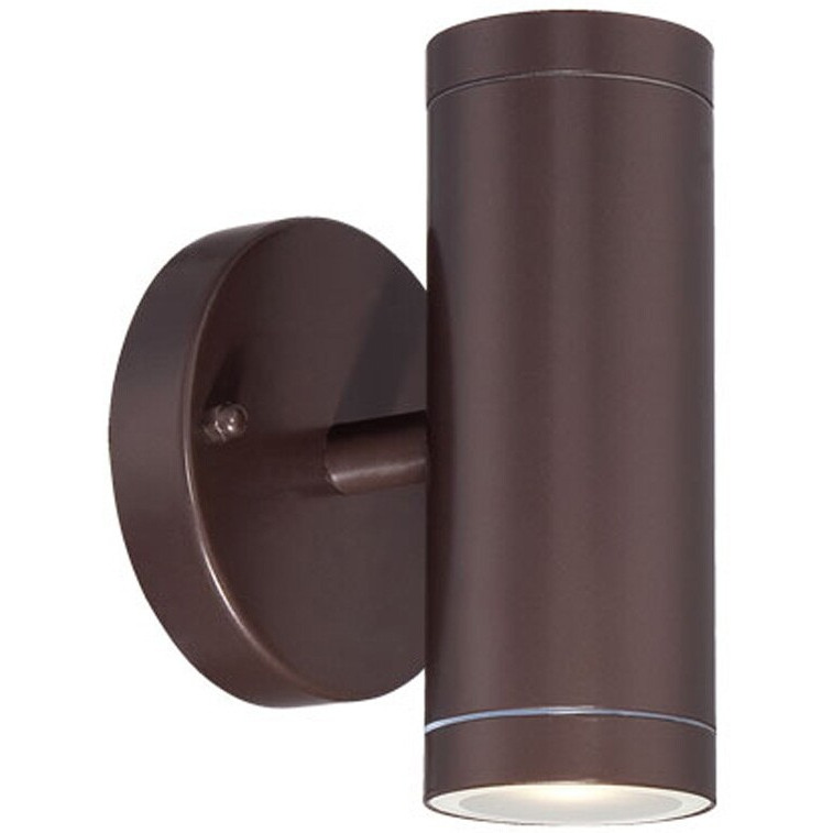 Bronze Led Two Light Can Shape Wall Sconce