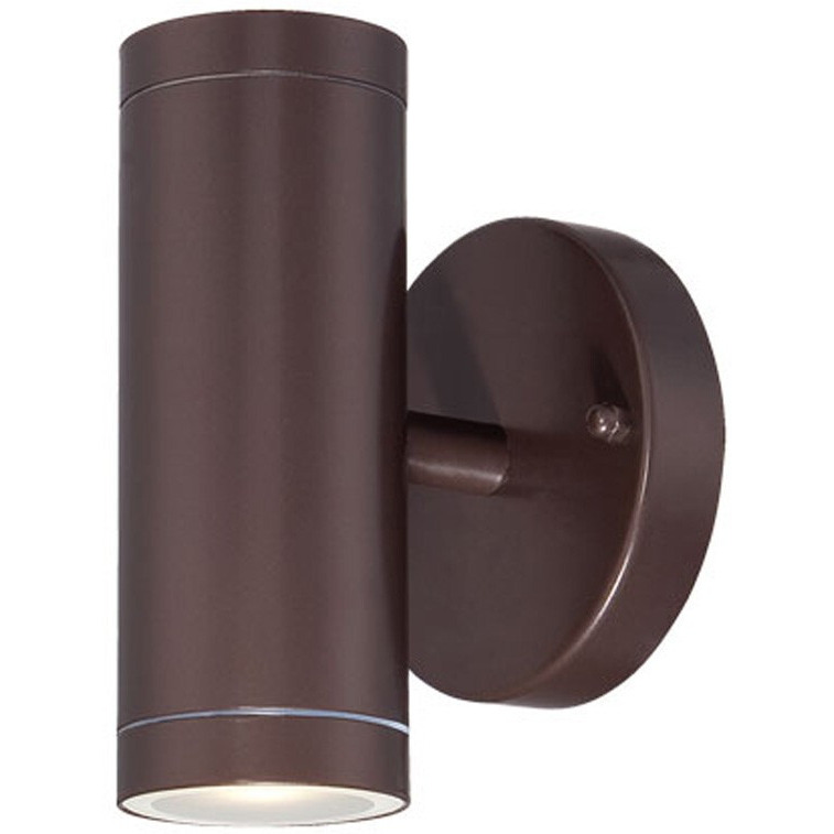 Bronze Led Two Light Can Shape Wall Sconce
