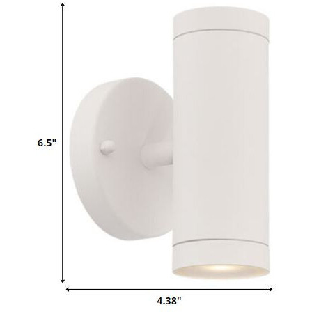 White Led Two Light Can Shape Wall Sconce