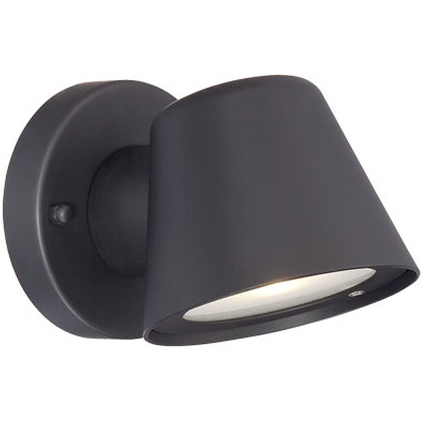 Matte Black Led Short Cone Wall Light