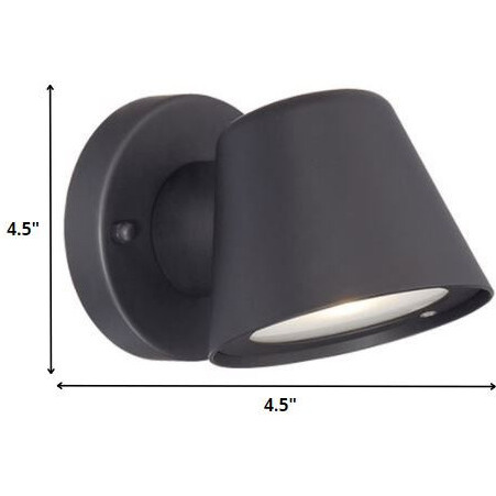 Matte Black Led Short Cone Wall Light