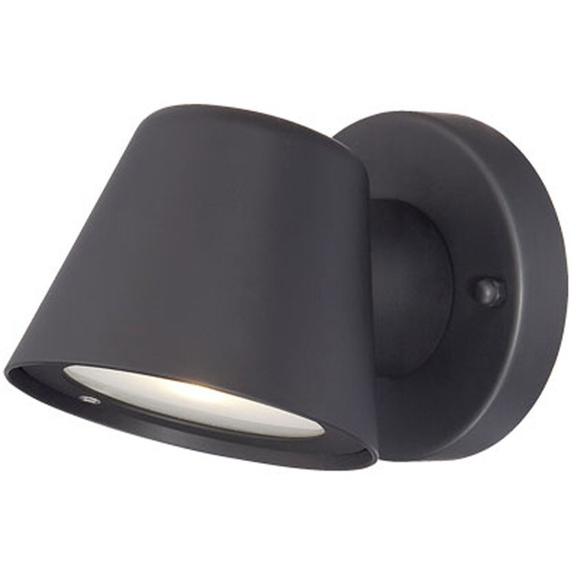 Matte Black Led Short Cone Wall Light