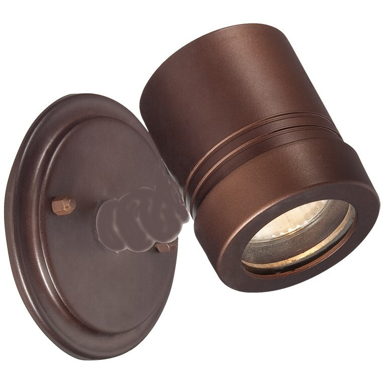 Antique Bronze Cylinder Wall Spotlight