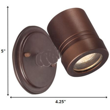 Antique Bronze Cylinder Wall Spotlight