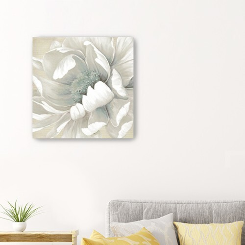 40"" Soft Winter Flower In Bloom Canvas Wall Art