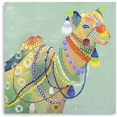 20"" Moroccan Inspired Camel Canvas Wall Art