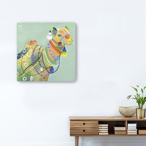 20"" Moroccan Inspired Camel Canvas Wall Art