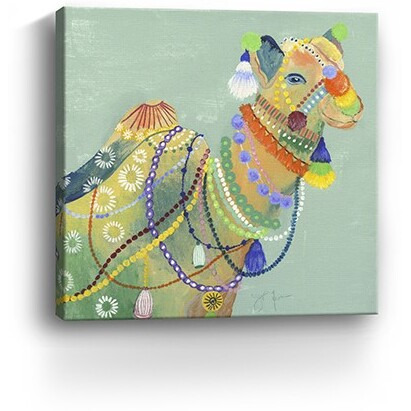 20"" Moroccan Inspired Camel Canvas Wall Art