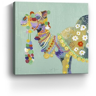 40"" Moroccan Party Camel Canvas Wall Art