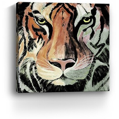 40"" Staring Tiger Portrait Canvas Wall Art