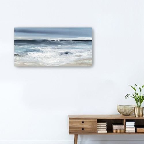 20"" Long Beach Shore Canvas Wall Art
