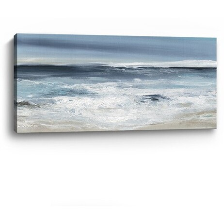 60"" Long Beach Shore Canvas Wall Art