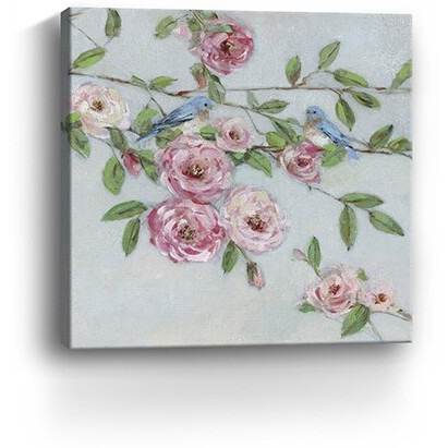 Large Pretty Pink Blooms Canvas Wall Art