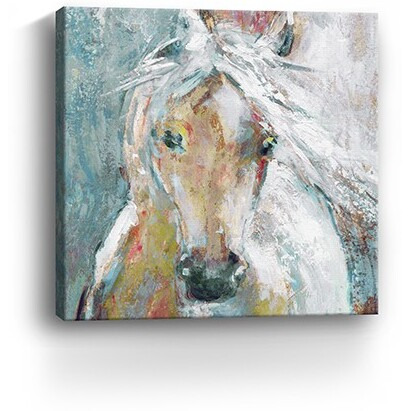 20"" Whimsical Horse Canvas Wall Art