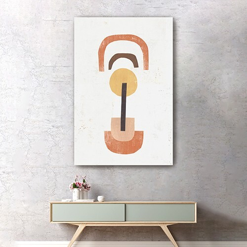 38"" Abstract Shapes In Balance Canvas Wall Art