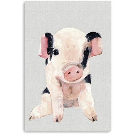 48"" Cute Pink Piglet Canvas Wall Art
