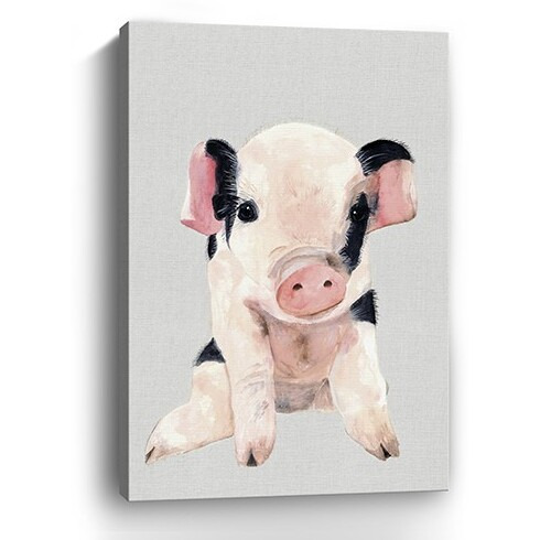 48"" Cute Pink Piglet Canvas Wall Art