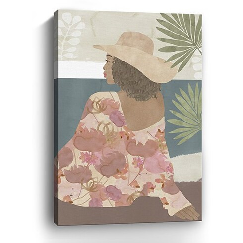 36"" Bohemian Terracotta Lady Canvas Wall Art