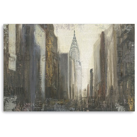 48"" Nyc Urban Street Scene Canvas Wall Art