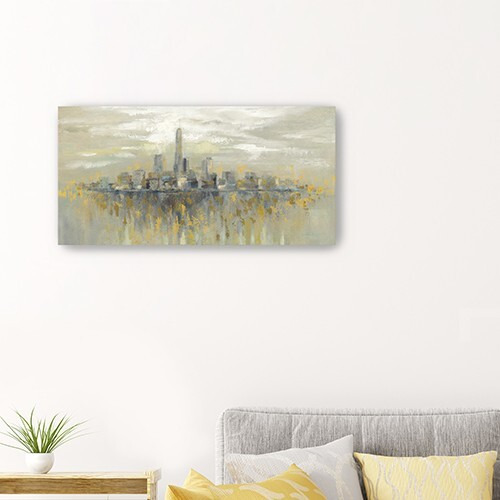 40"" Artistic Manhattan City Skyline Canvas Wall Art