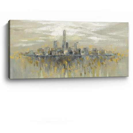 40"" Artistic Manhattan City Skyline Canvas Wall Art