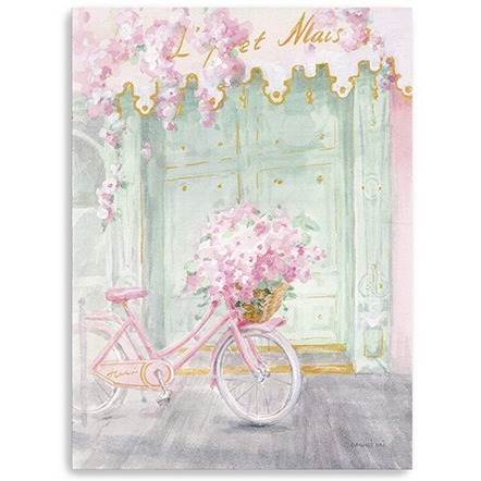 40"" Pretty Pastel Pink Paris Canvas Wall Art