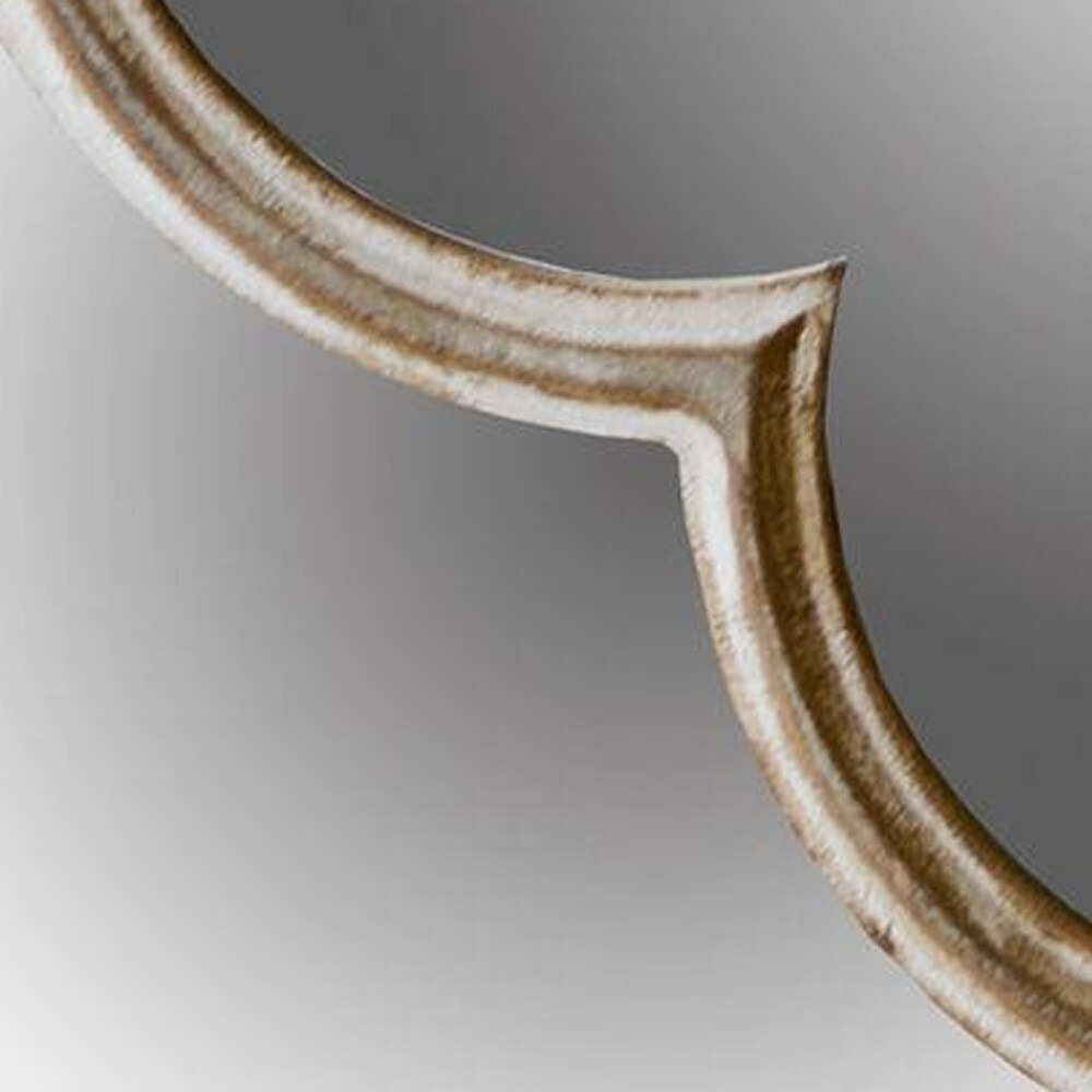 10"" Natural Brown With Whitewash Square Wall Mounted Accent Mirror