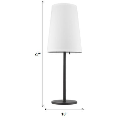 Antique Bronze And White Table Lamp