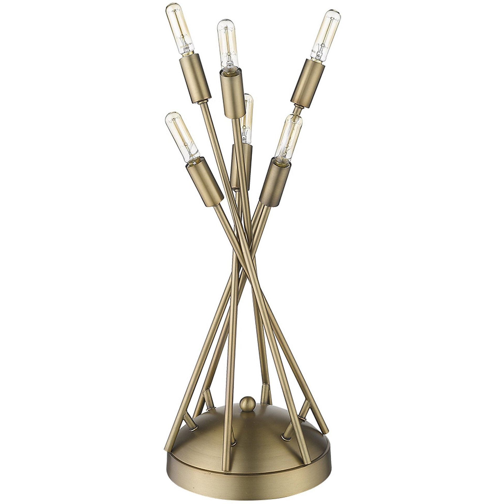 Perret 6-Light Aged Brass Table Lamp