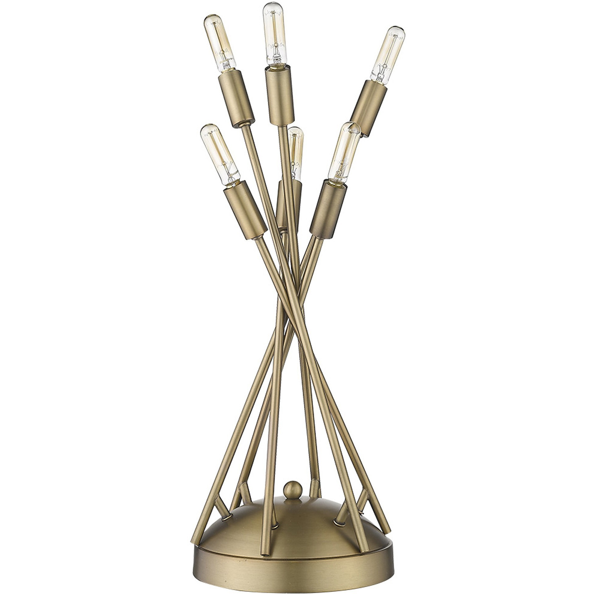 Perret 6-Light Aged Brass Table Lamp