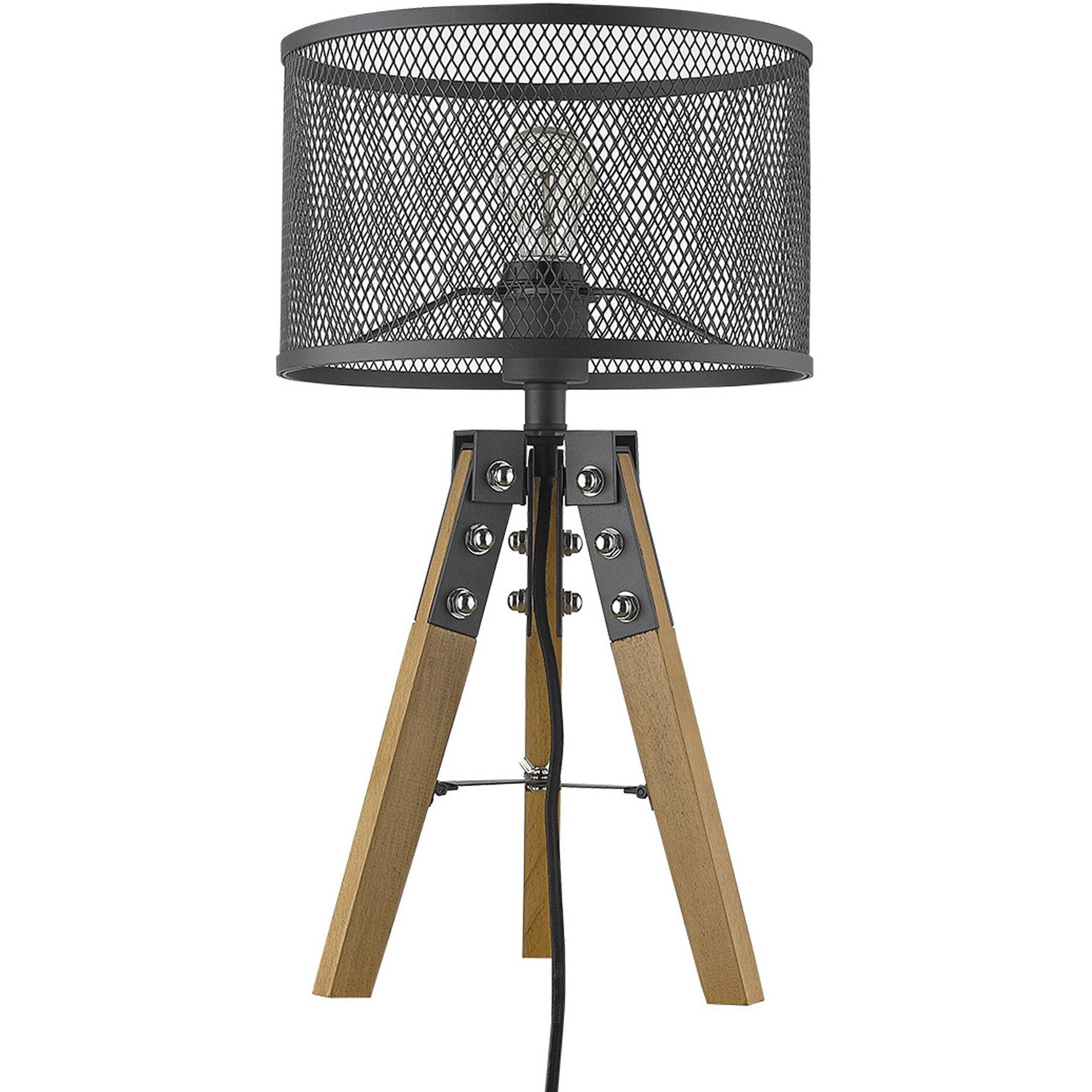 Capprice 1-Light Matte Black Table Lamp