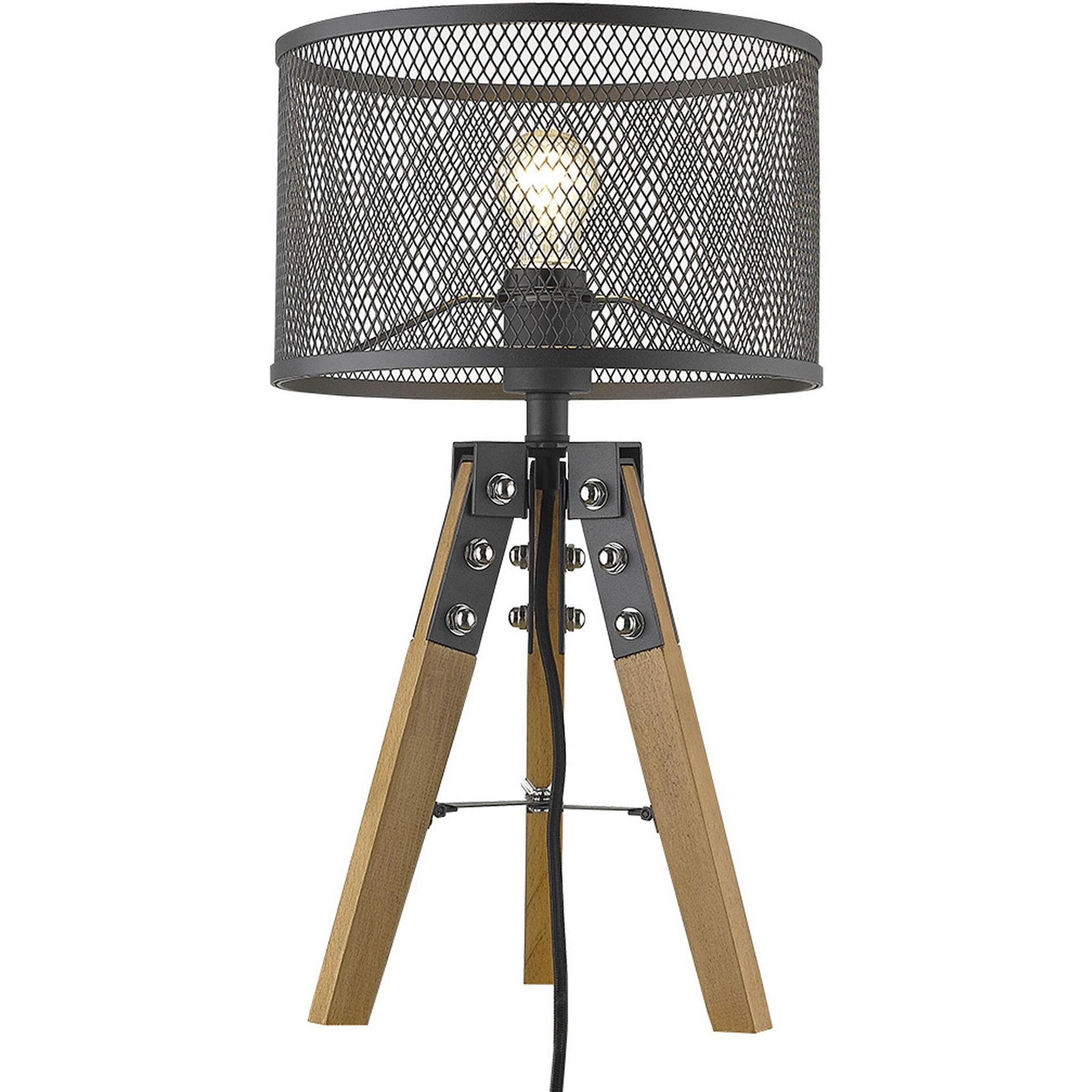 Capprice 1-Light Matte Black Table Lamp