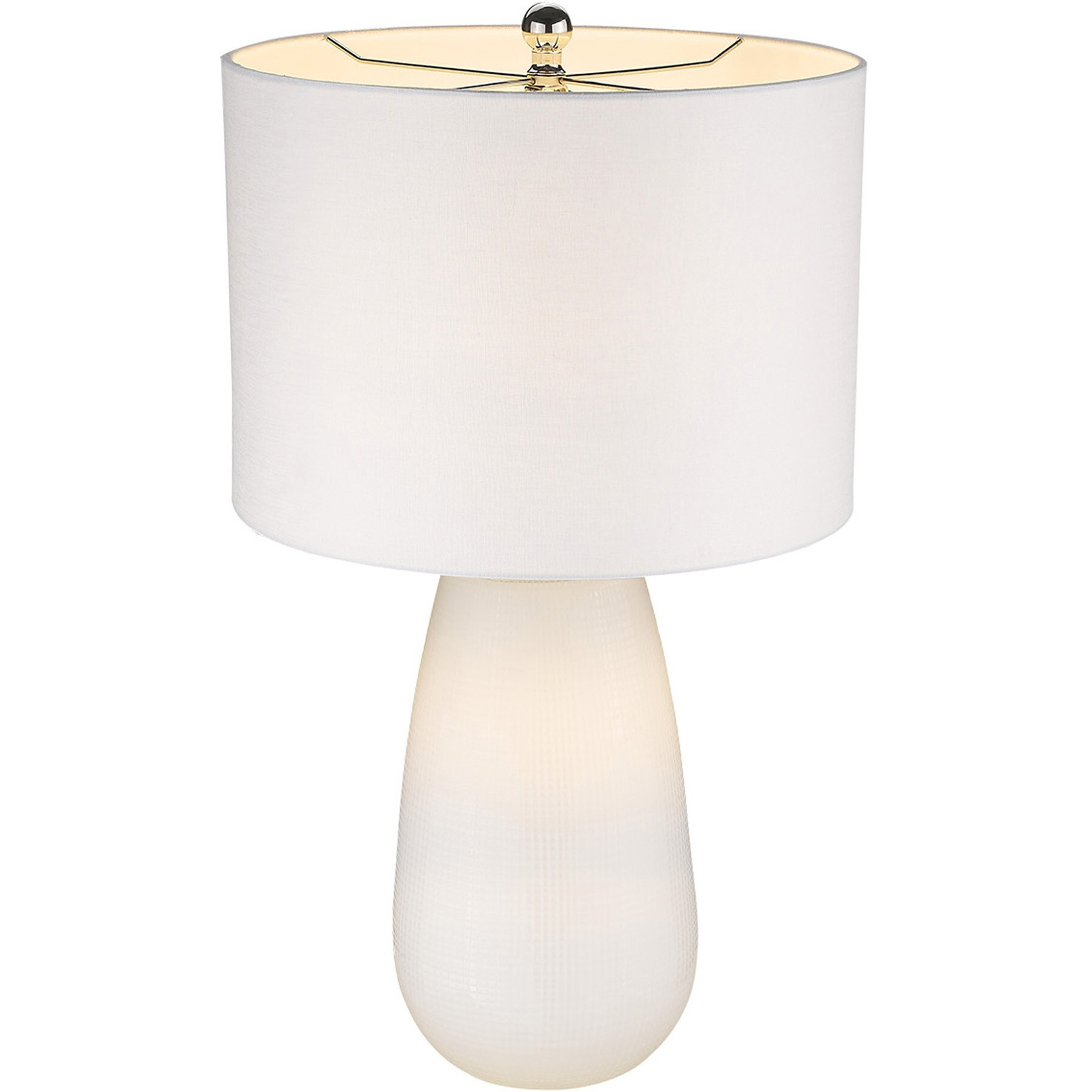 Trend Home 1-Light White Table Lamp
