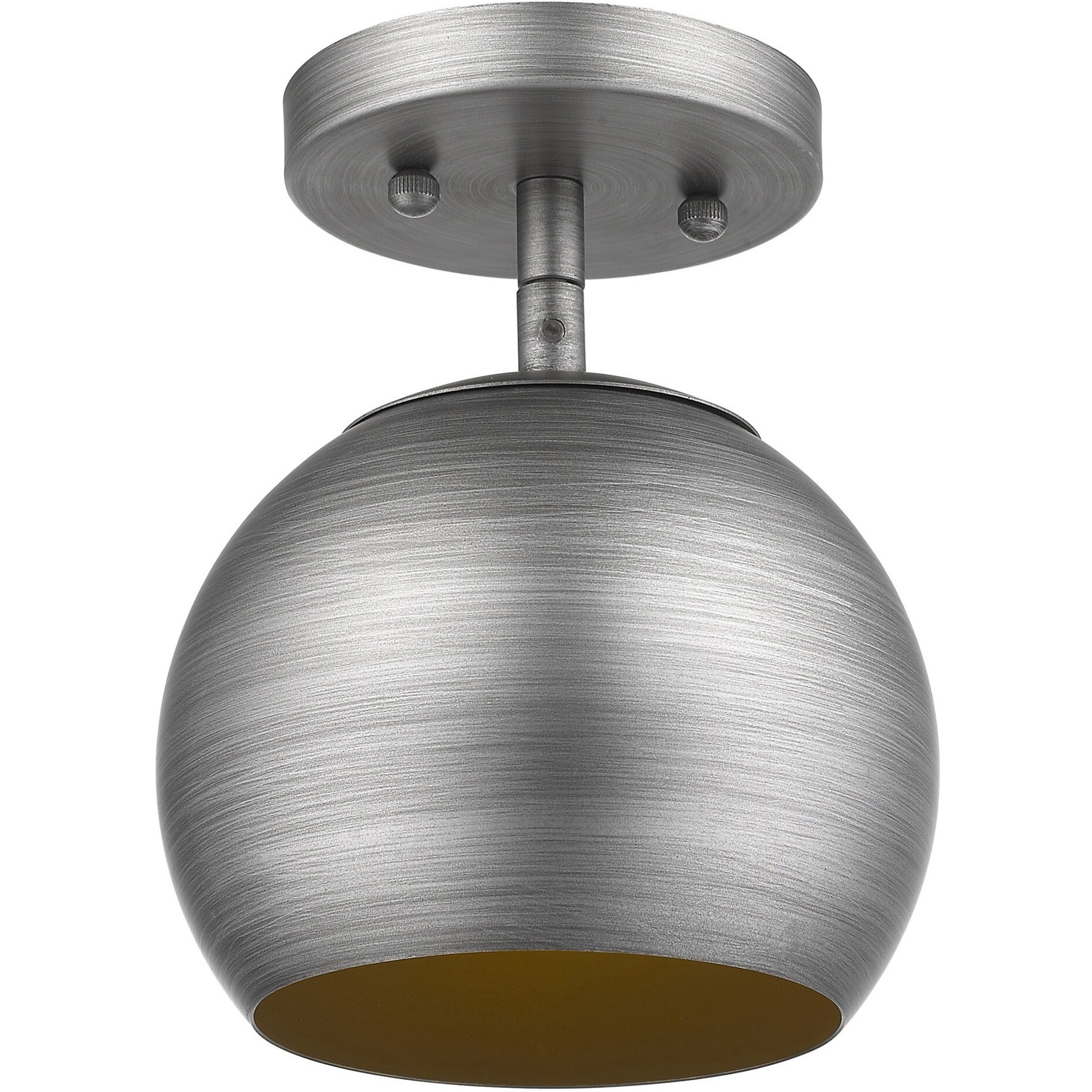 Light Gray And Gold Hanging Dome Light
