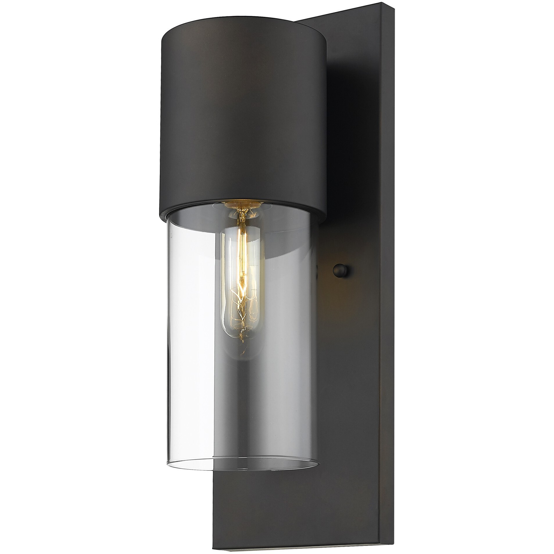 Contemporary Antique Bronze And Glass Wall Light