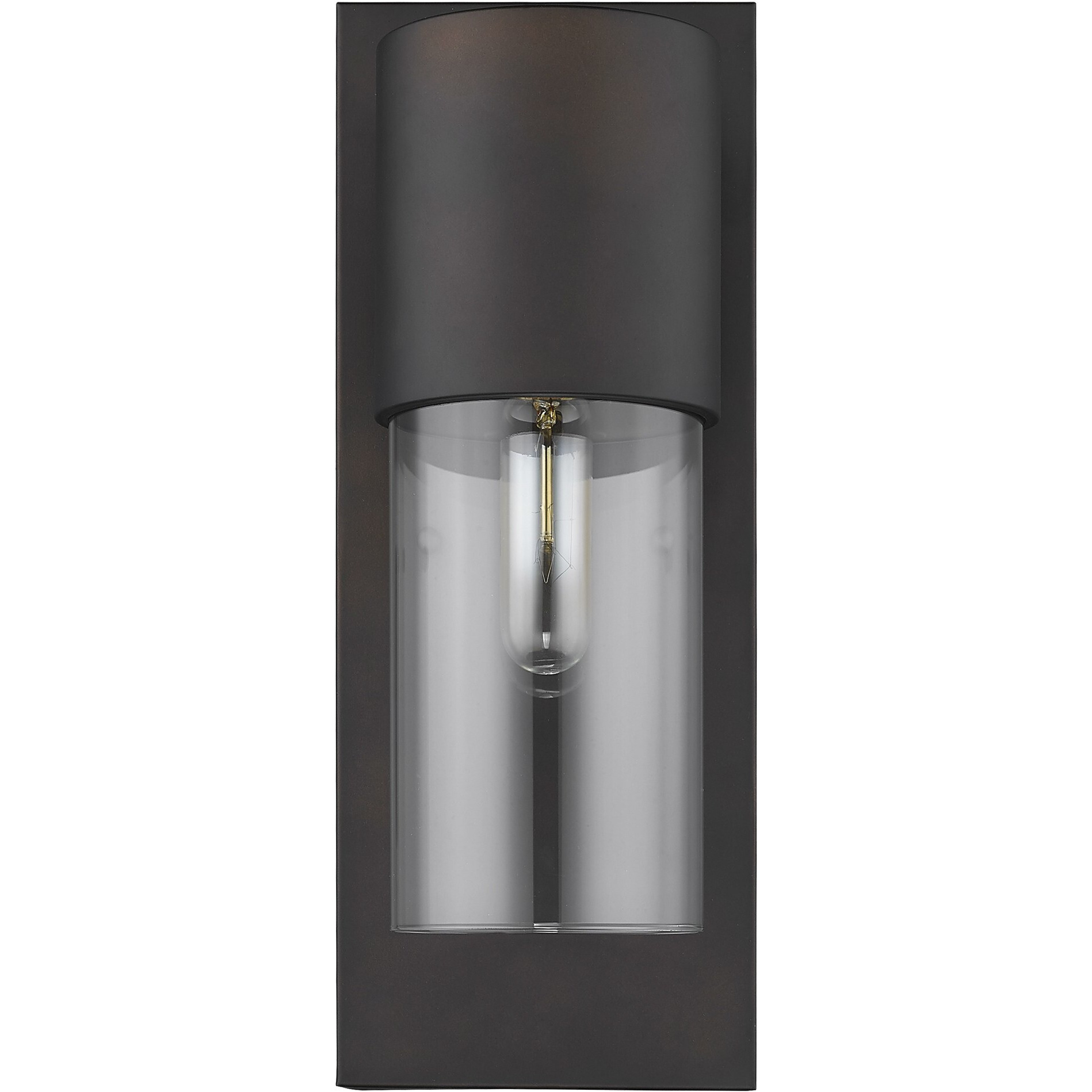 Contemporary Antique Bronze And Glass Wall Light