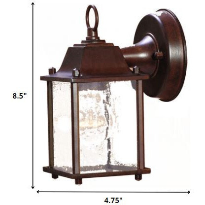 Dark Brown Hanging Waterfall Glass Lantern Wall Light