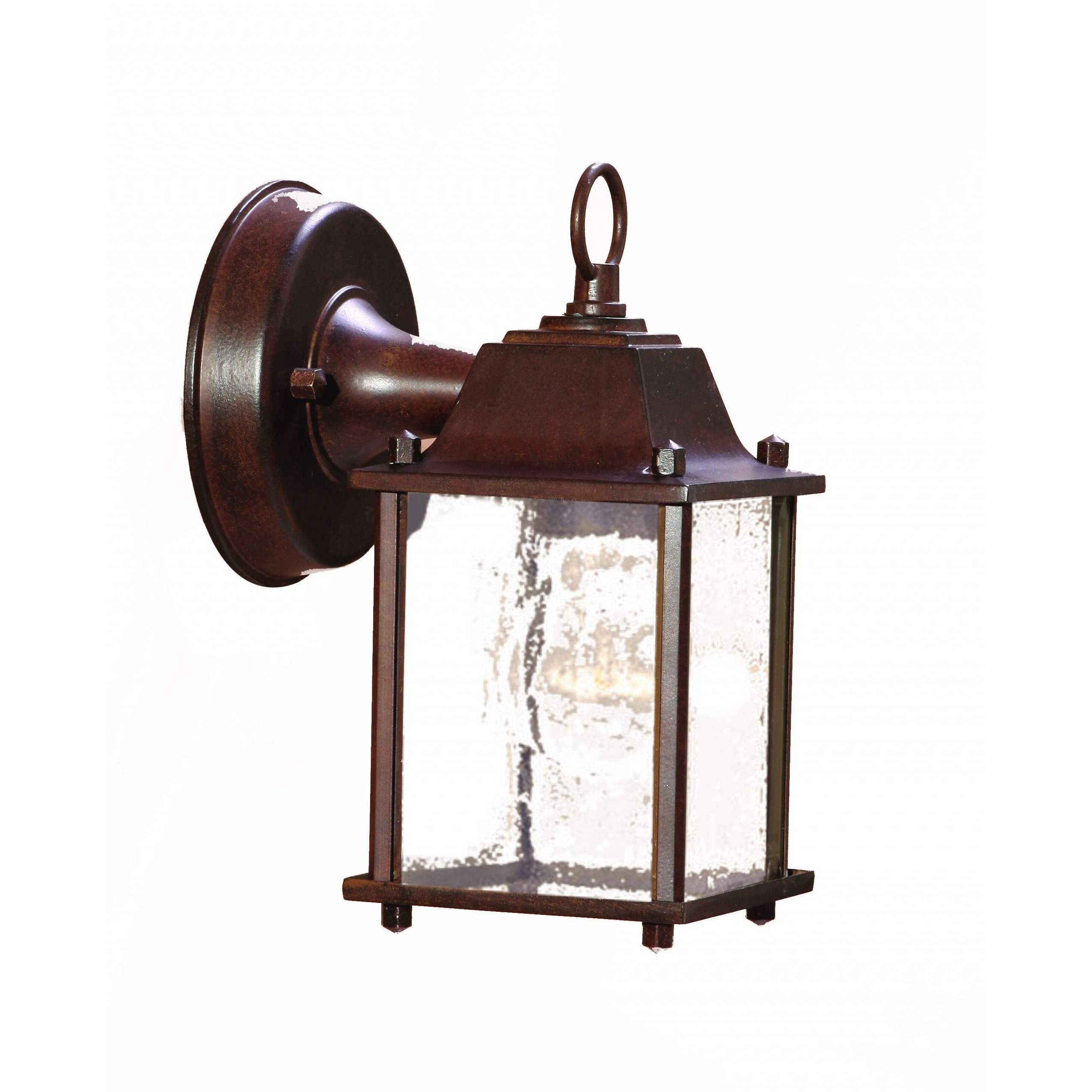 Dark Brown Hanging Waterfall Glass Lantern Wall Light