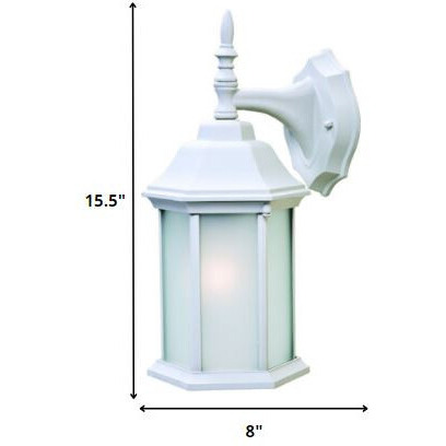 Xl White Frosted Glass Swing Arm Wall Light