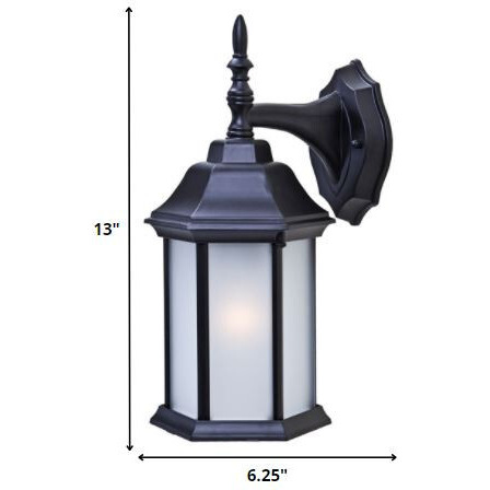 Matte Black Frosted Glass Swing Arm Wall Light
