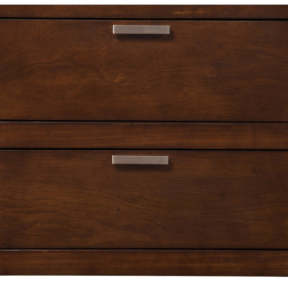 Cappuccino Contempo Wooden Two Drawer Nightstand