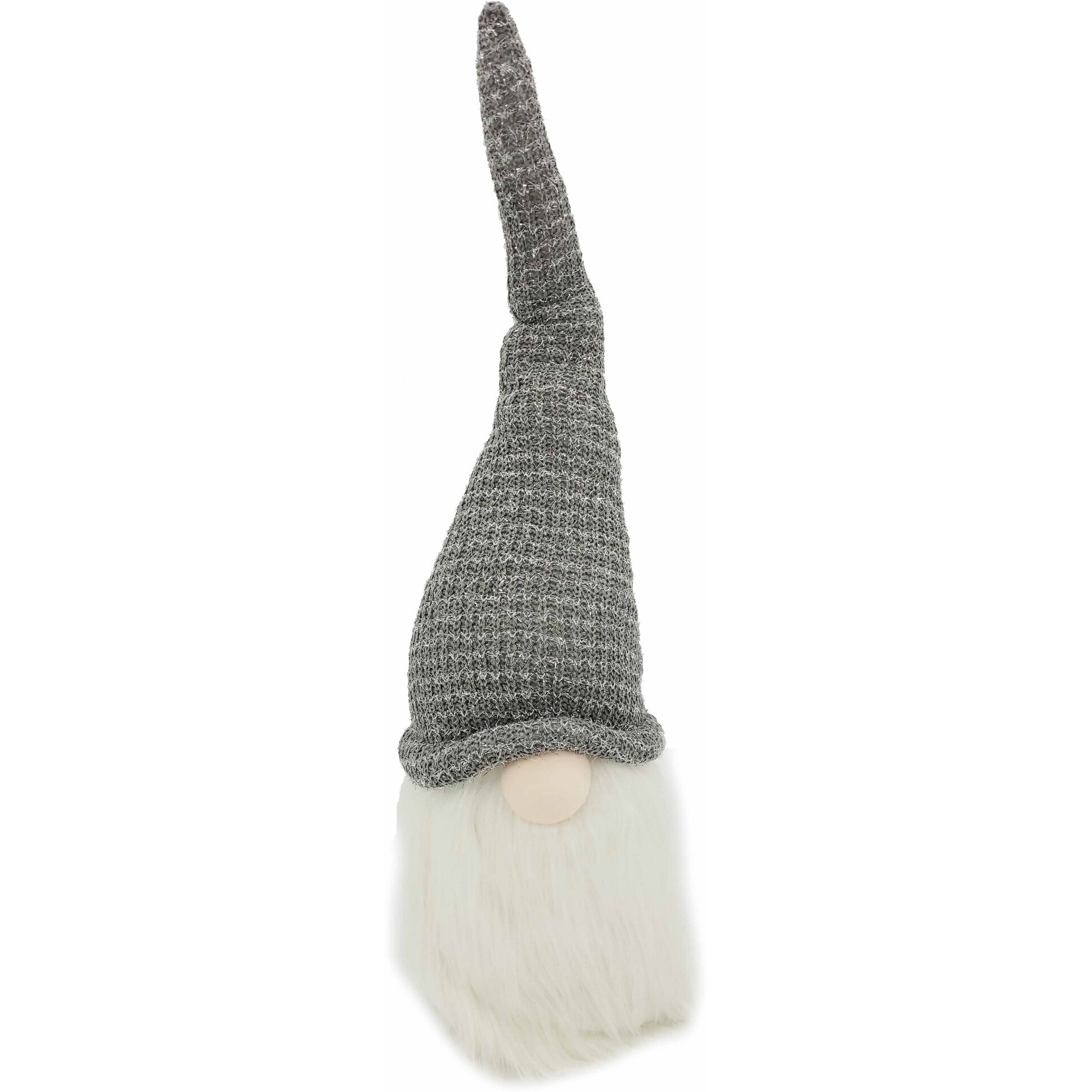Grey Fabric Gnome With Ultra Long Hat