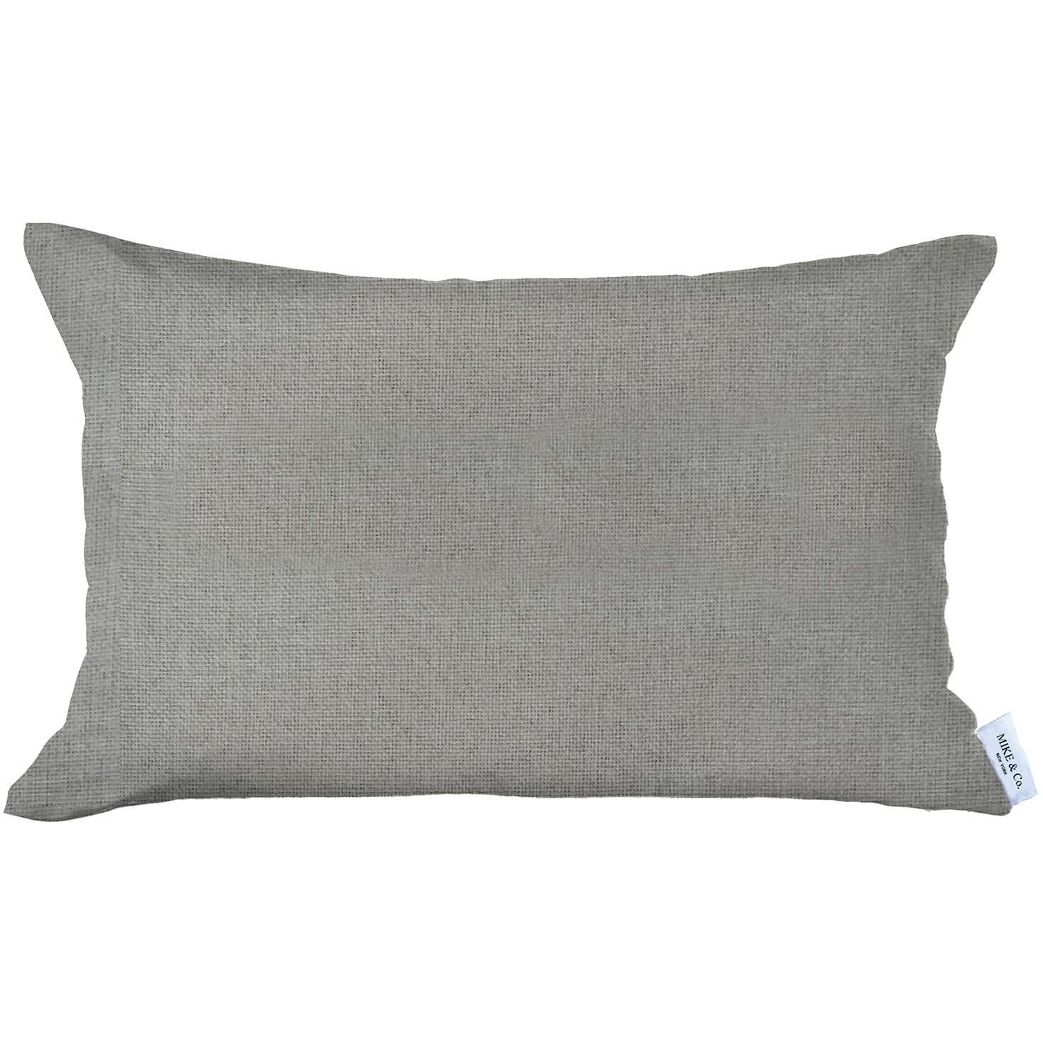 White Solid Lumbar Throw Pillow
