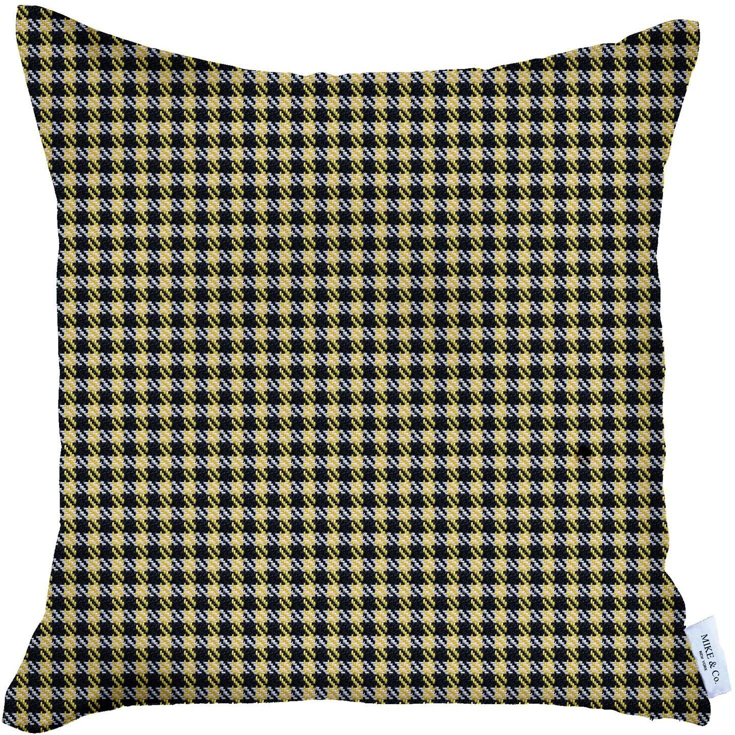 Pale Yellow Houndstooth Pattern Throw Pillow
