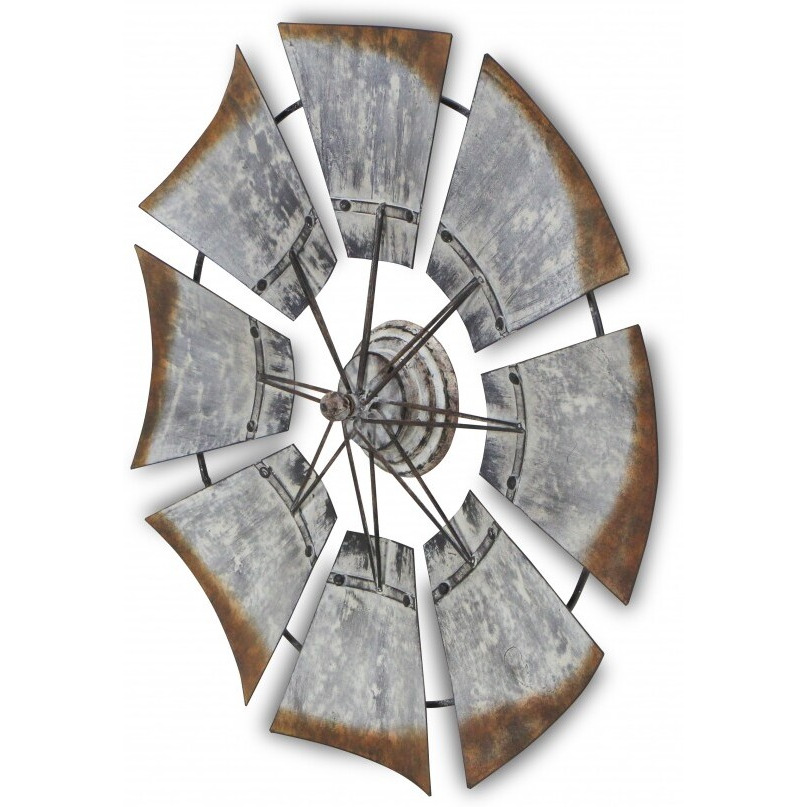 Metal Windmill Shaped Wall Decor