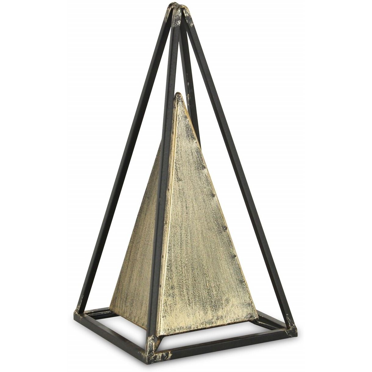 Narrow Metal Triangular Decorative Sculpture