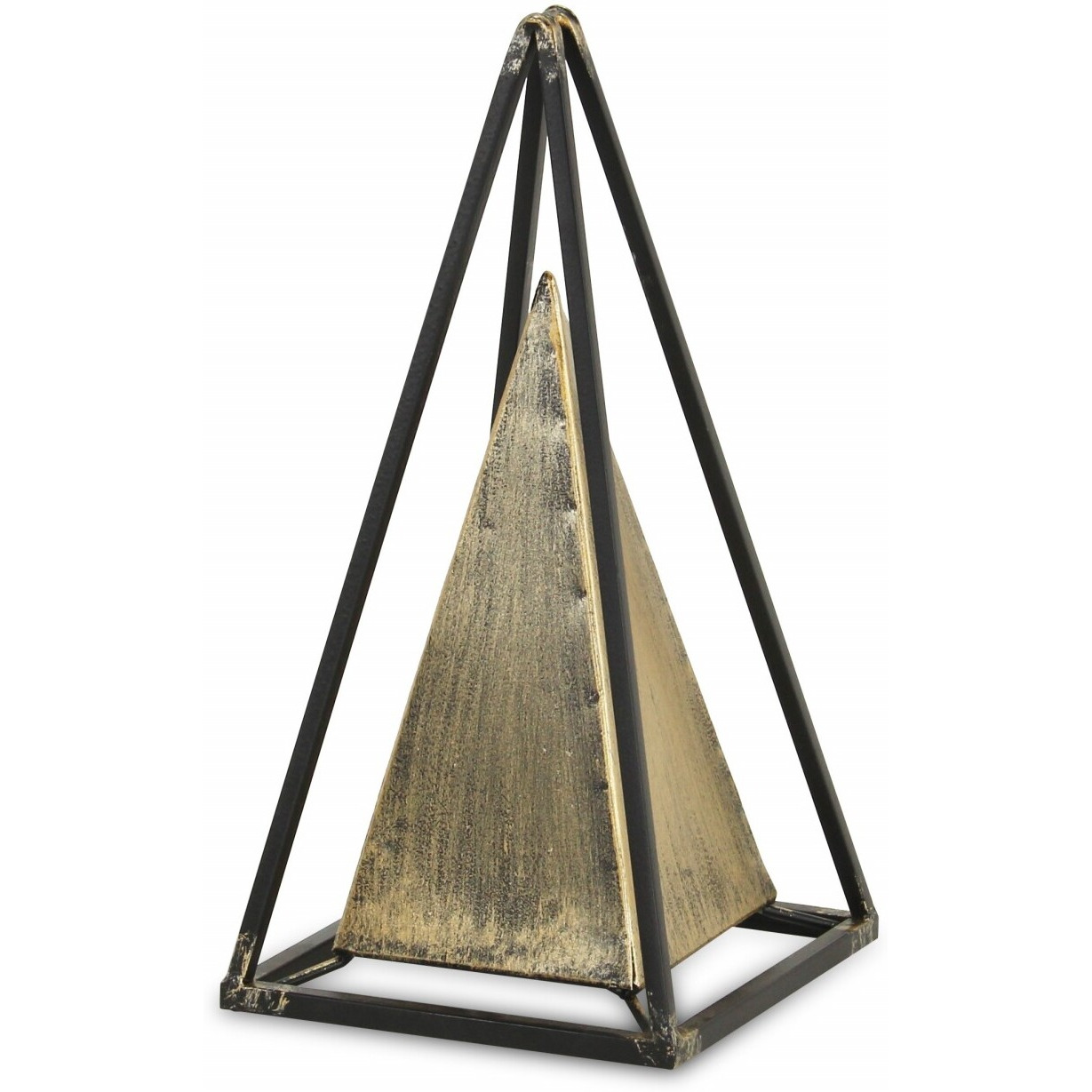 Narrow Metal Triangular Decorative Sculpture