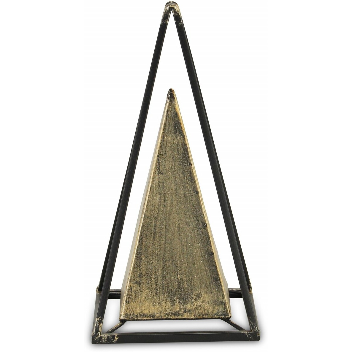 Narrow Metal Triangular Decorative Sculpture